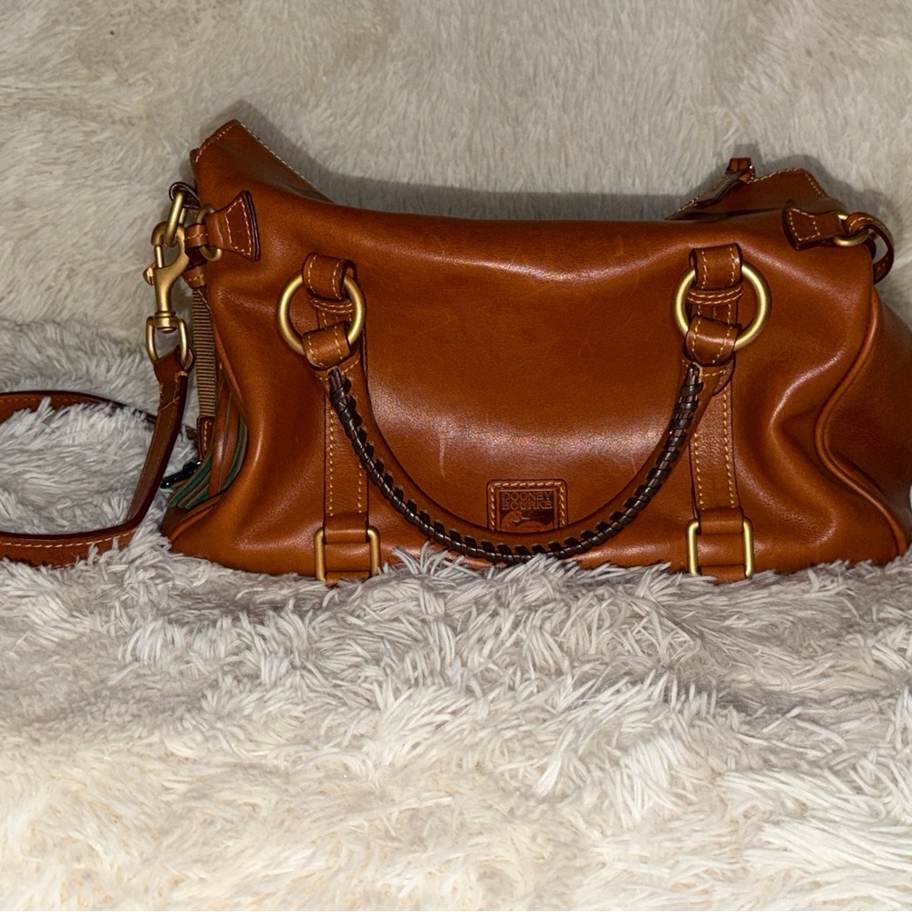 Dooney & Bourke Large Florentine satchel Leather Shoulder Bag with Gold Hardware
